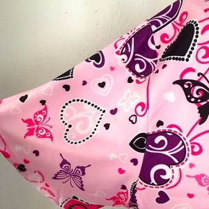 Pink hearts and butterfly scrub top